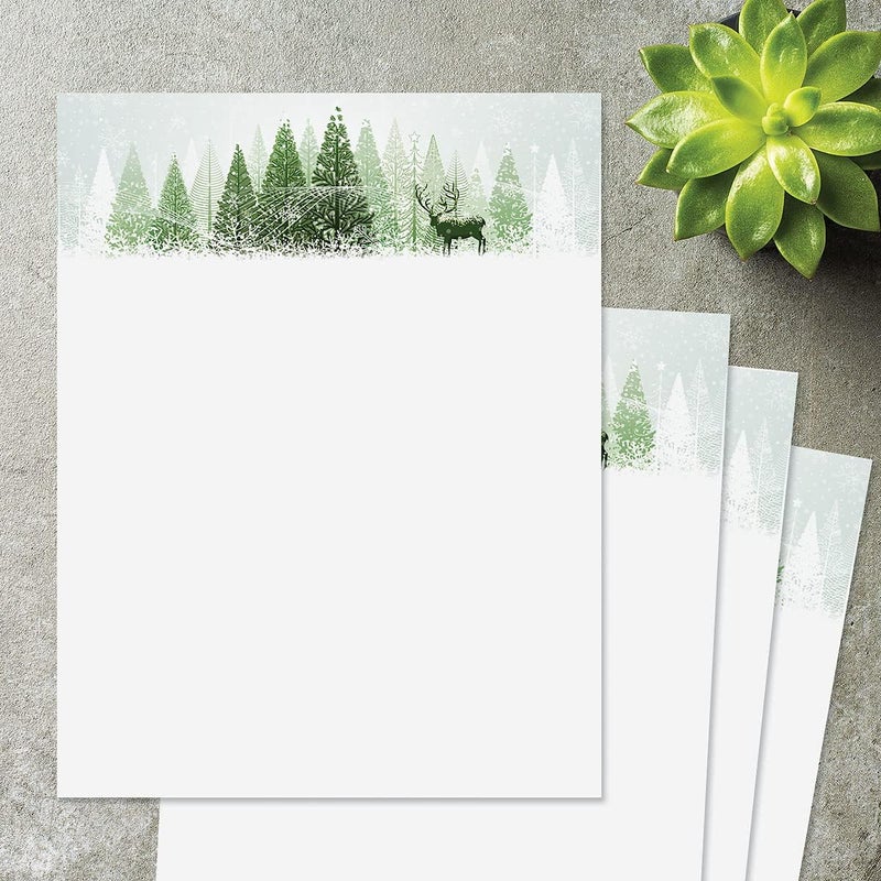 Current Winter Wonderland Stationery - Christmas Holiday Letters, Computer Printer Paper, 25 Sheets, 8½ x 11 Inch, by - Image 5
